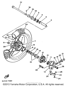 TW200 Переднее колесо