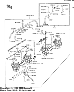 KZ1100 Carburetor assy