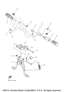 PW50N1 Stand. footrest