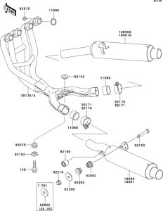 ZX600 Глушитель
