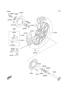  Задняя ступица колеса