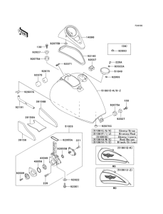 VN800 Fuel tank(1 / 4)(vn800-b4 / b5)