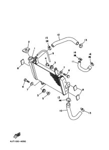 TZ125 Радиатор hose