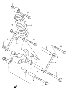 GSF400 Rear cushio lever