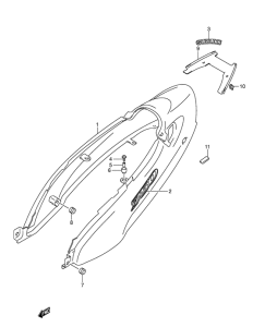 GSX750 Обтекатель задний