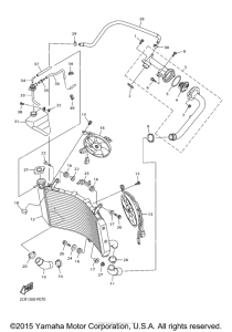 YZF-R1M Радиатор и Патрубки