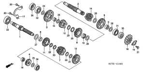 XR400R Трансмиссия