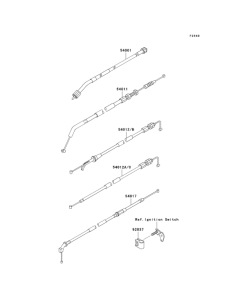 EX250 Тросы управления