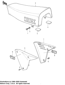 KDX175 Seat / side covers