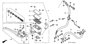 NR750 Fr. brake master cylinder