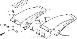 CR125R Rear fender 82-83
