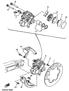 YZ250 Задний суппорт