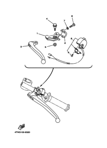 TZ250 Переключатель руля рычаг