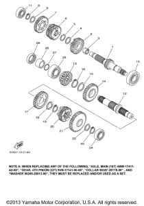 XV1600ALM Трансмиссия