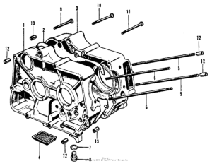 S65 Crankcase + cylinder stud