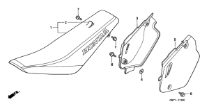 CR80R Seat / side cover