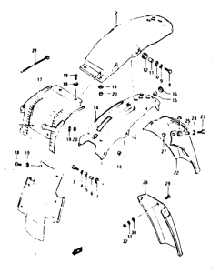 TS125 Заднее крыло