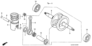 SH50D Crankshaft / piston