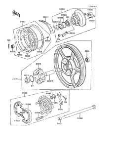 ER250 Задняя ступица колеса