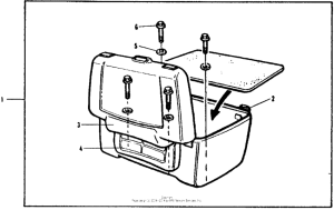 CB750 Fixed type trunk-clr mtch 81-82