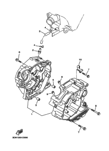 XT125X Картер двигателя