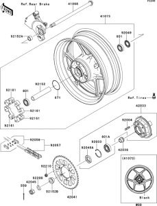 ZR800 Задняя ступица колеса