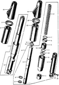 CB72 Передняя вилка 1