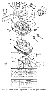 XS400-2E - 1978 Cylinder head - cylinder