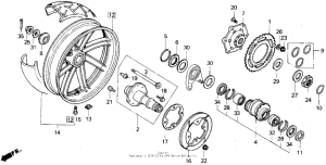 VFR750R Переднее колесо