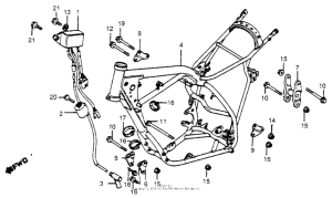 CR480 Frame + ignition coil + c.d.i. unit 82