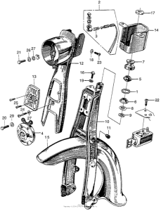 CM91 Front fork + front fender