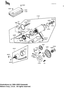 KZ750 Starter motor / starter clutch