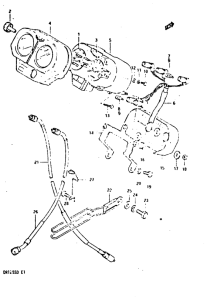 DR125 Спидометр-тахометр