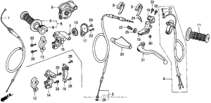 CR250R Handle lever + switches + cables