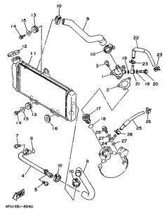 TDR125 Radiator. hose