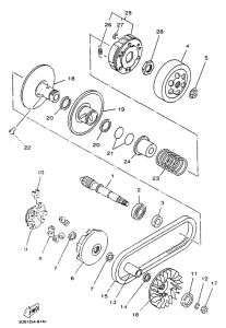 YP125 Сцепление