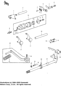 KE250 Переключатель передач