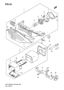 GSF1250S Задний комбинированный сигнал
