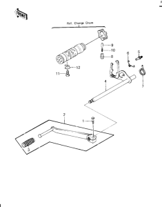 KZ650 Переключатель передач
