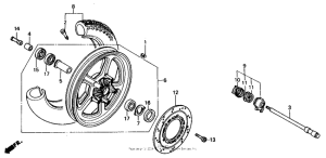VT700C Переднее колесо