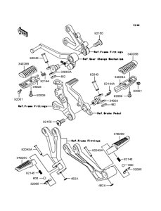 ZX900 Подножки