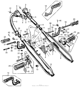 CB450 Muffler + step bar