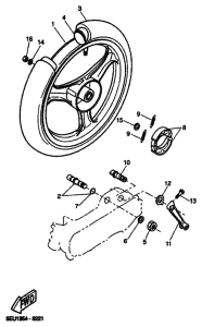YH50 Rear wheel complete assy