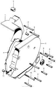 CB750 Transmission cover + rear cover