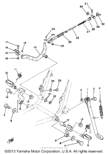 IT175F Stand-footrest-brake pedal