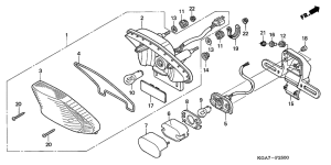 CG125ES Taillight unit ass`y