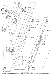 XT600EG Передняя вилка
