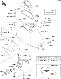 VN800 Fuel tank(1 / 4)(vn800-b3)