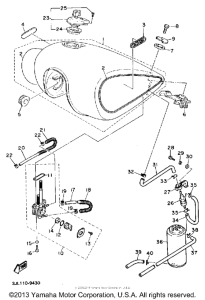 XV750W Топливный бак