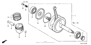 CRF80F Crankshaft + piston (crf80f)